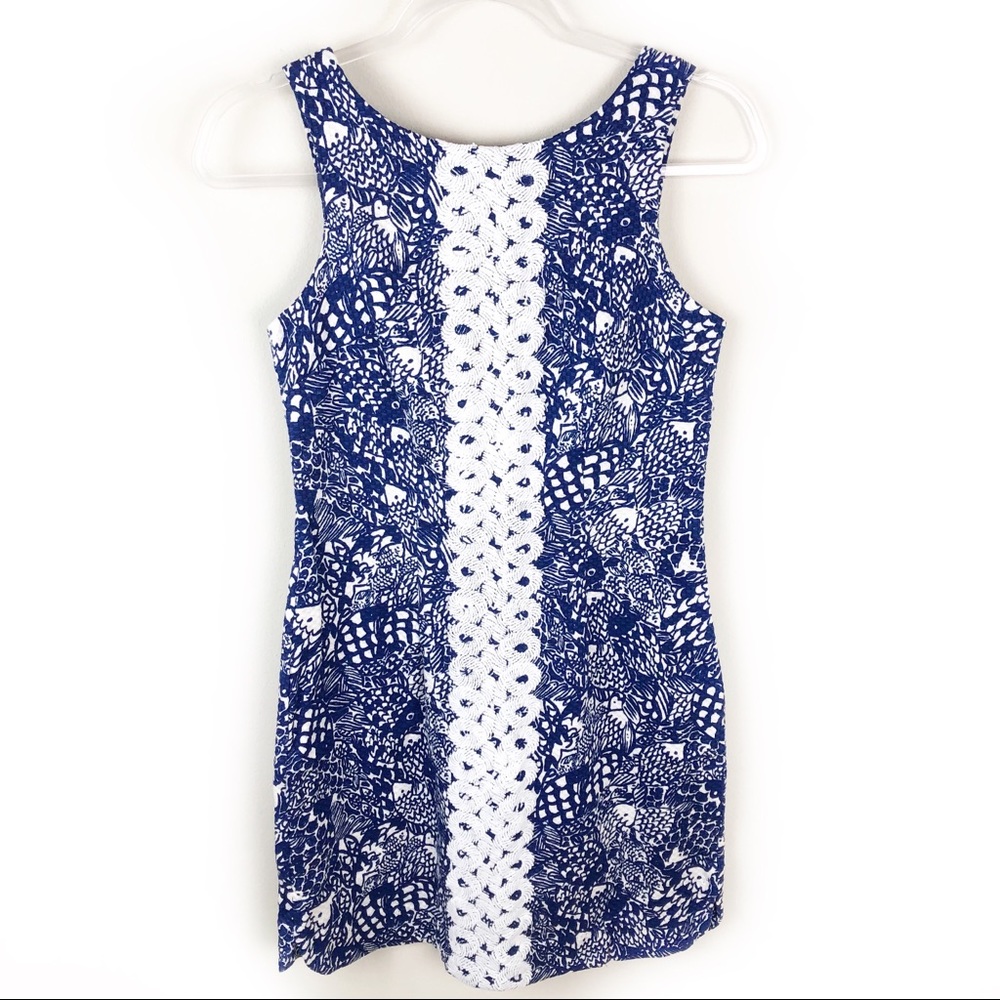 Lilly Pulitzer for Target Floral Blue and White Mini Dress - Picture 2 of 13